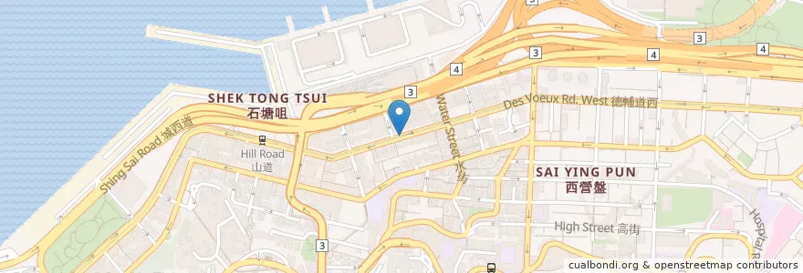 Mapa de ubicacion de King Prawn Restaurant en China, Provincia De Cantón, Hong Kong, Isla De Hong Kong, Nuevos Territorios, 中西區 Central And Western District.
