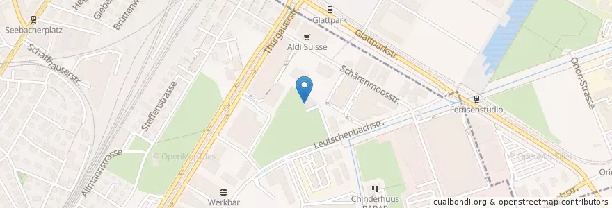 Mapa de ubicacion de Leutschenpark en Suisse, Zurich, District De Zurich, Zurich.