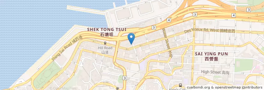 Mapa de ubicacion de Hang Seng Bank en Cina, Guangdong, Hong Kong, Hong Kong, Nuovi Territori, 中西區 Central And Western District.