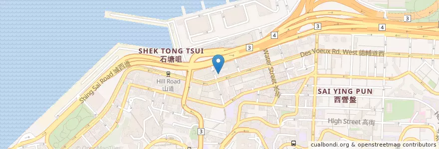 Mapa de ubicacion de Yoshinoya en 중국, 광둥성, 홍콩, 홍콩섬, 신제, 中西區 Central And Western District.