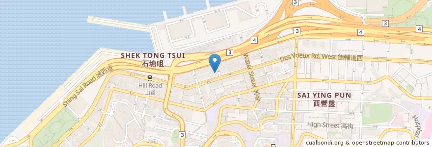 Mapa de ubicacion de ICBC en Çin, Guangdong, Hong Kong, Hong Kong Adası, Yeni Bölgeler, 中西區 Central And Western District.