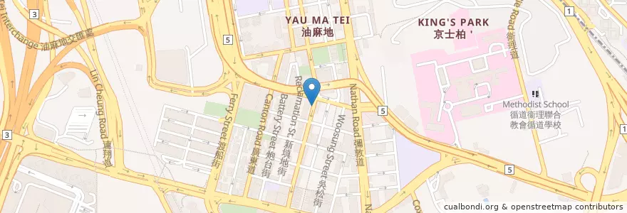 Mapa de ubicacion de Bagaicha en China, Cantão, Hong Kong, Kowloon, Novos Territórios, 油尖旺區 Yau Tsim Mong District.