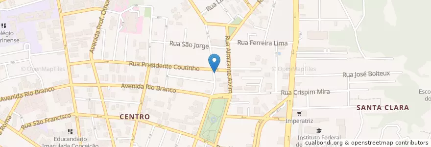 Mapa de ubicacion de Hino en 巴西, 南部, 圣卡塔琳娜, Microrregião De Florianópolis, Região Geográfica Intermediária De Florianópolis, 弗洛里亚诺波利斯.