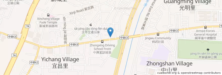 Mapa de ubicacion de 私立小博士幼兒園 en 타이완, 타이중 시, 타이핑구.
