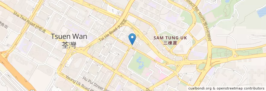 Mapa de ubicacion de Dental Studio en Çin, Guangdong, Hong Kong, Yeni Bölgeler, 荃灣區 Tsuen Wan District.