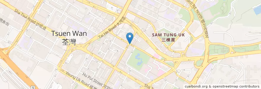 Mapa de ubicacion de Co Co Duck en China, Guangdong, Hongkong, New Territories, 荃灣區 Tsuen Wan District.