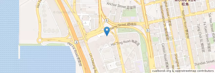 Mapa de ubicacion de 麥當勞 McDonald's en Китай, Гуандун, Гонконг, Цзюлун, Новые Территории, 油尖旺區 Yau Tsim Mong District.