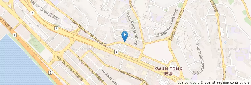 Mapa de ubicacion de McDonald's en 중국, 광둥성, 홍콩, 가우룽, 신제, 觀塘區 Kwun Tong District.