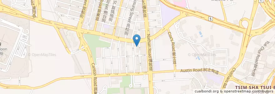 Mapa de ubicacion de Jang Dok en Chine, Guangdong, Hong Kong, Kowloon, Nouveaux Territoires, 油尖旺區 Yau Tsim Mong District.