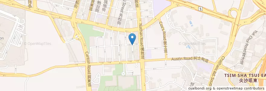 Mapa de ubicacion de Mannings en China, Guangdong, Hong Kong, Kowloon, Wilayah Baru, 油尖旺區 Yau Tsim Mong District.