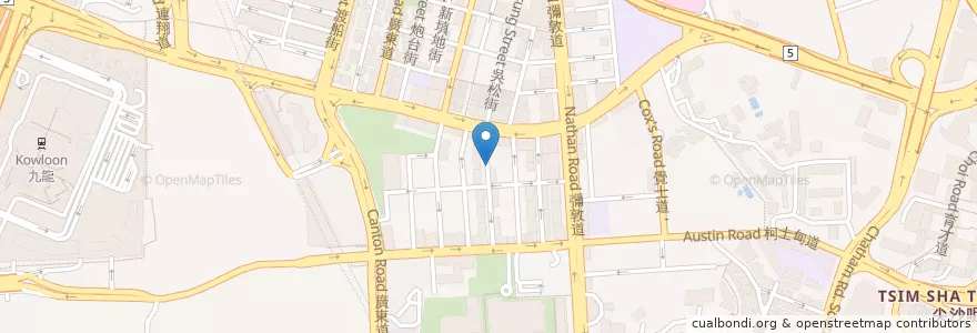 Mapa de ubicacion de Tsuey's Kitchen en 中国, 广东省, 香港, 九龍, 新界, 油尖旺區.