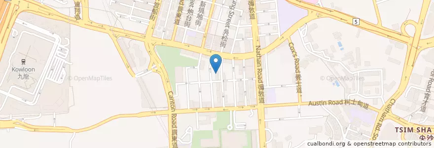 Mapa de ubicacion de Sangria Steak House en 中国, 広東省, 香港, 九龍, 新界, 油尖旺區 Yau Tsim Mong District.