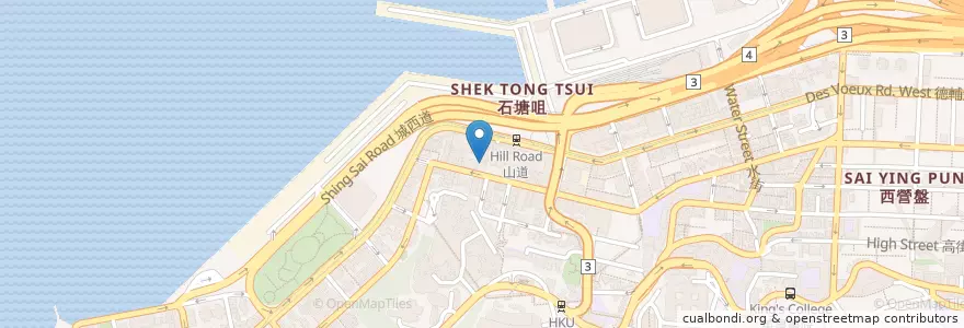 Mapa de ubicacion de China Construction Bank en 中国, 広東省, 香港, 香港島, 新界, 中西區 Central And Western District.