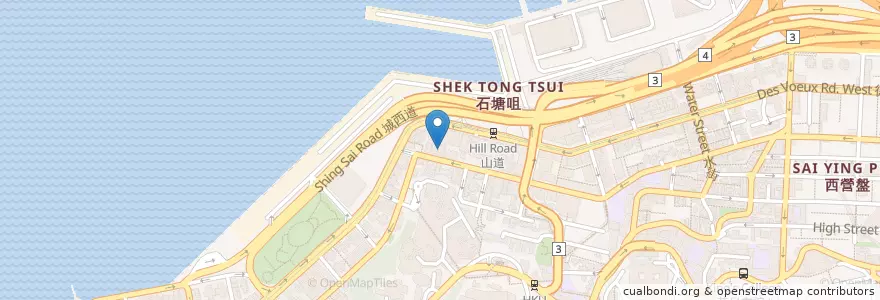 Mapa de ubicacion de 馬六 Malacca Cuisine en Cina, Guangdong, Hong Kong, Hong Kong, Nuovi Territori, 中西區 Central And Western District.
