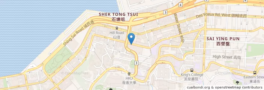 Mapa de ubicacion de Hang Seng Bank en 중국, 광둥성, 홍콩, 홍콩섬, 신제, 中西區 Central And Western District.