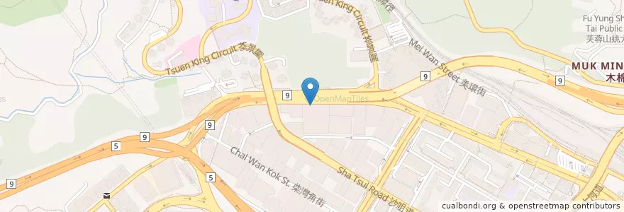 Mapa de ubicacion de A Network en 중국, 광둥성, 홍콩, 신제, 荃灣區 Tsuen Wan District.