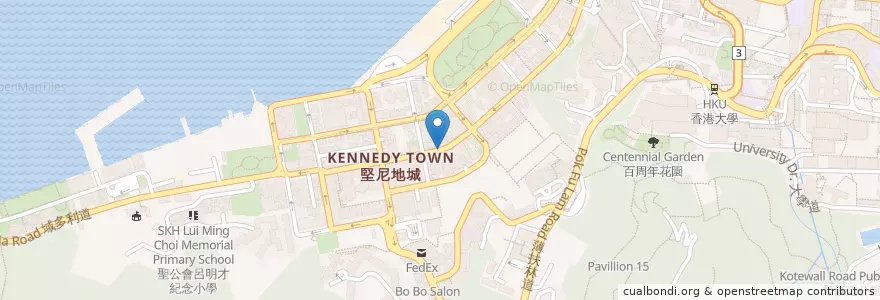 Mapa de ubicacion de Fubon Bank en Cina, Guangdong, Hong Kong, Hong Kong, Nuovi Territori, 中西區 Central And Western District.