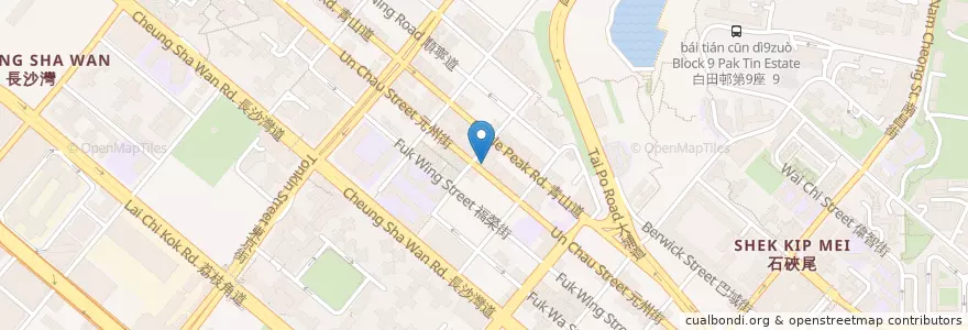 Mapa de ubicacion de Noble en Chine, Guangdong, Hong Kong, Kowloon, Nouveaux Territoires, 深水埗區 Sham Shui Po District.