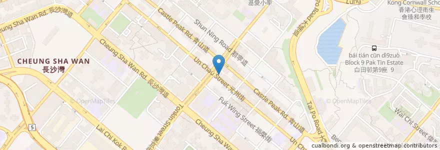 Mapa de ubicacion de Bar Pacific en China, Guangdong, Hong Kong, Kowloon, Wilayah Baru, 深水埗區 Sham Shui Po District.
