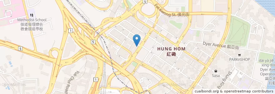 Mapa de ubicacion de Chiyu Bank Corporation en Китай, Гуандун, Гонконг, Цзюлун, Новые Территории, 九龍城區 Kowloon City District.