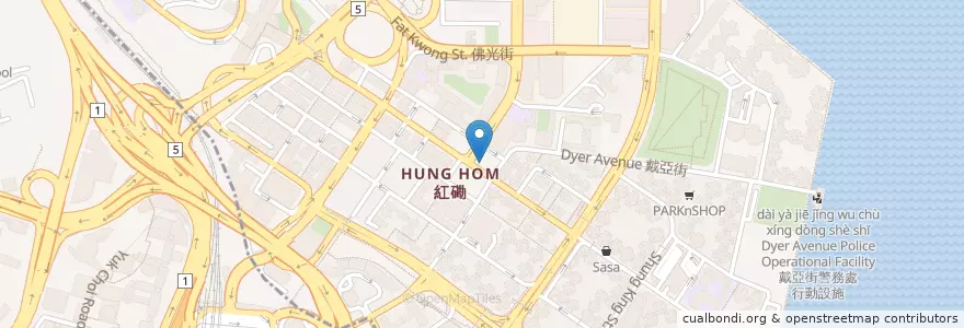 Mapa de ubicacion de 大新銀行 Dah Sing Bank en China, Cantão, Hong Kong, Kowloon, Novos Territórios, 九龍城區 Kowloon City District.
