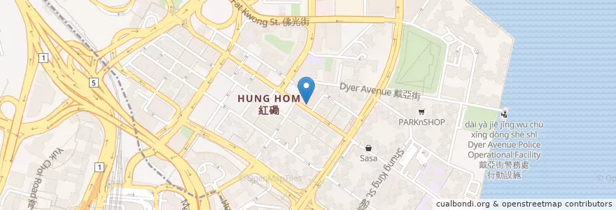 Mapa de ubicacion de Bank of China (Hong Kong) en China, Guangdong, Hong Kong, Kowloon, Wilayah Baru, 九龍城區 Kowloon City District.