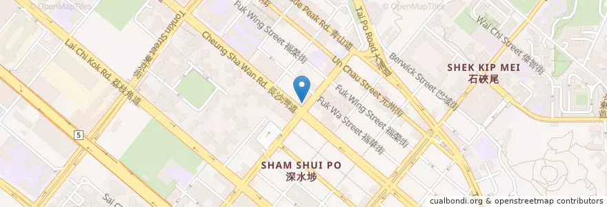 Mapa de ubicacion de Kashmir Curry House en 中国, 广东省, 香港 Hong Kong, 九龍 Kowloon, 新界 New Territories, 深水埗區 Sham Shui Po District.