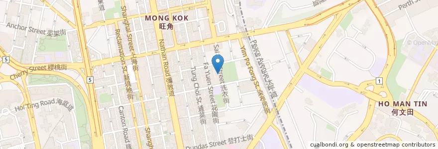 Mapa de ubicacion de Watsons en China, Cantão, Hong Kong, Kowloon, Novos Territórios, 油尖旺區 Yau Tsim Mong District.