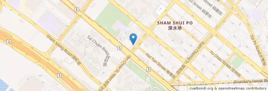 Mapa de ubicacion de The King of Rice Rolls en China, Guangdong, Hong Kong, Kowloon, Wilayah Baru, 深水埗區 Sham Shui Po District.