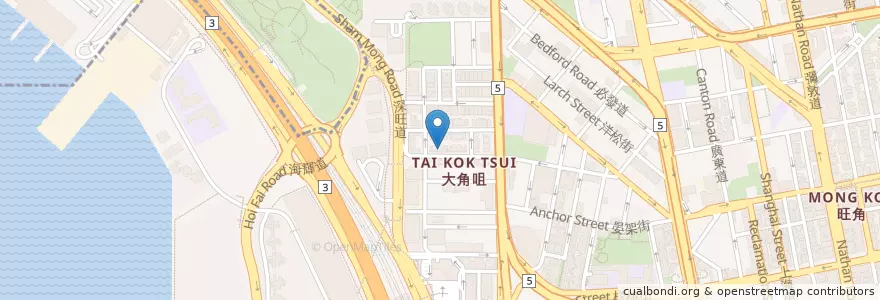 Mapa de ubicacion de Noble en China, Guangdong, Hongkong, Kowloon, New Territories, 油尖旺區 Yau Tsim Mong District.
