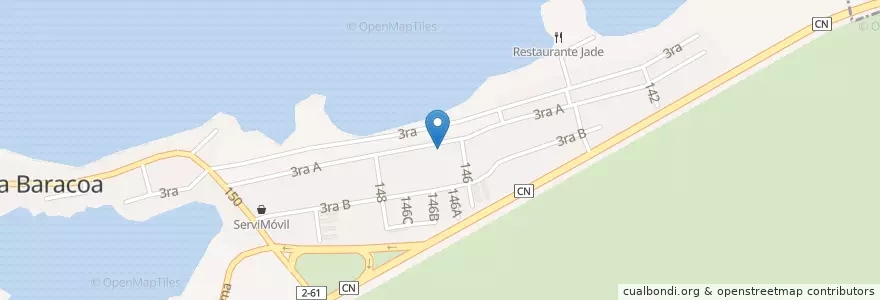 Mapa de ubicacion de Policlinico en کوبا, Artemisa, Bauta.