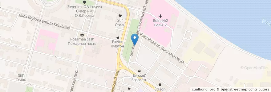 Mapa de ubicacion de "Медистом" en Rusia, Distrito Federal Central, Óblast De Tver, Городской Округ Тверь, Калининский Район.