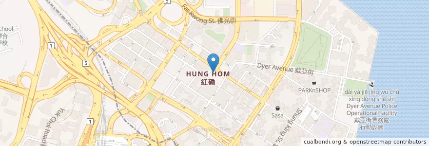 Mapa de ubicacion de China Citic Bank International en 中国, 広東省, 香港, 九龍, 新界, 九龍城區 Kowloon City District.