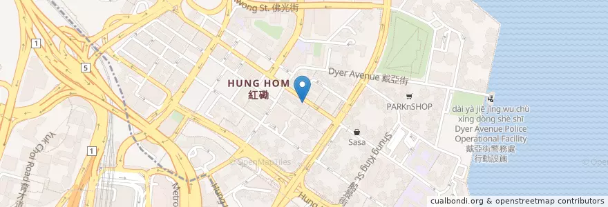 Mapa de ubicacion de Ching On Dispensary en China, Cantão, Hong Kong, Kowloon, Novos Territórios, 九龍城區 Kowloon City District.