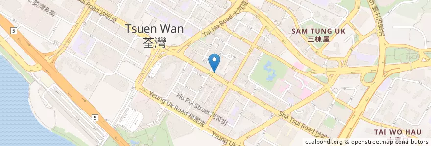 Mapa de ubicacion de Xpert Dental en Chine, Guangdong, Hong Kong, Nouveaux Territoires, 荃灣區 Tsuen Wan District.