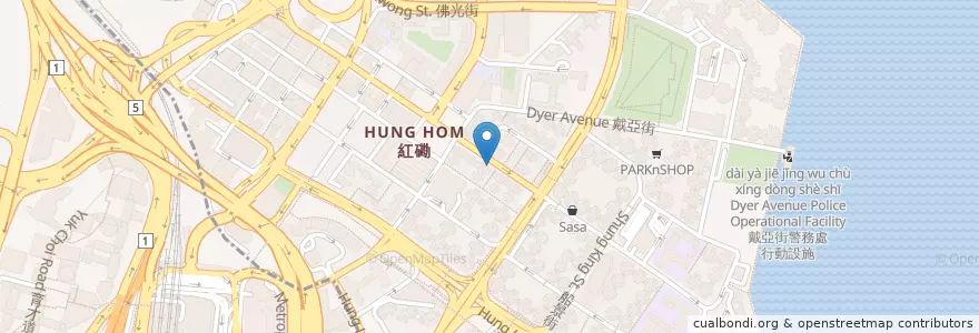 Mapa de ubicacion de Dr. Wong Sheh Wai en 中国, 広東省, 香港, 九龍, 新界, 九龍城區 Kowloon City District.