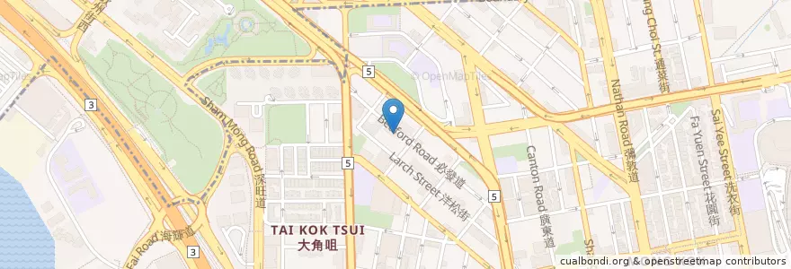 Mapa de ubicacion de KeePer Pro Shop en Cina, Guangdong, Hong Kong, Kowloon, Nuovi Territori, 深水埗區 Sham Shui Po District, 油尖旺區 Yau Tsim Mong District.