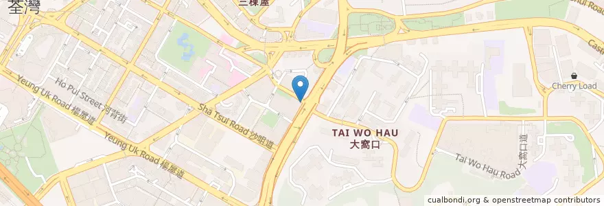 Mapa de ubicacion de 中國銀行 Bank of China en China, Guangdong, Hongkong, New Territories, 荃灣區 Tsuen Wan District.