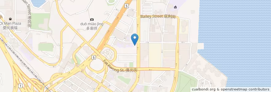 Mapa de ubicacion de OCBC Wing Hang en Çin, Guangdong, Hong Kong, Kowloon, Yeni Bölgeler, 九龍城區 Kowloon City District.