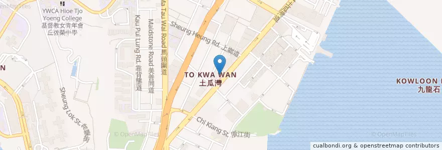 Mapa de ubicacion de China Banking Corporation en China, Guangdong, Hong Kong, Kowloon, Wilayah Baru, 九龍城區 Kowloon City District.