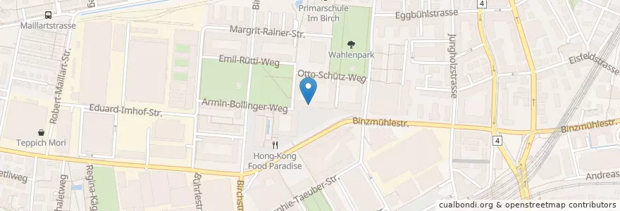 Mapa de ubicacion de Schule Zürich Nord en Suíça, Zurique, Bezirk Zürich, Zürich.