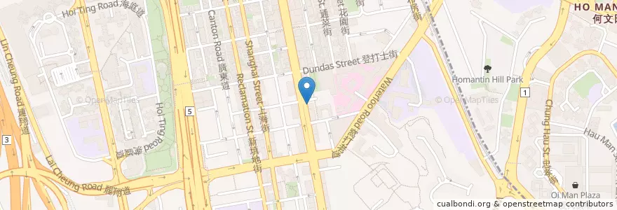 Mapa de ubicacion de 中國建設銀行 China Construction Bank en الصين, غوانغدونغ, هونغ كونغ, كولون, الأقاليم الجديدة, 油尖旺區 Yau Tsim Mong District.
