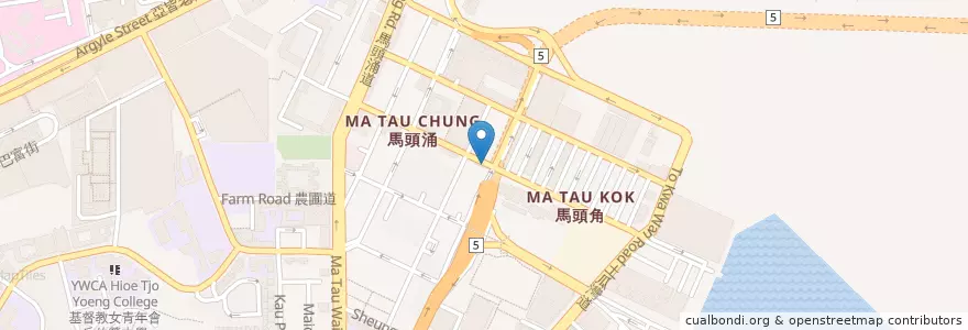 Mapa de ubicacion de Full Hing Noodle en China, Cantão, Hong Kong, Kowloon, Novos Territórios, 九龍城區 Kowloon City District.