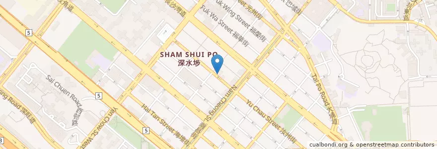 Mapa de ubicacion de China Citic Bank International en China, Guangdong, Hongkong, Kowloon, New Territories, 深水埗區 Sham Shui Po District.