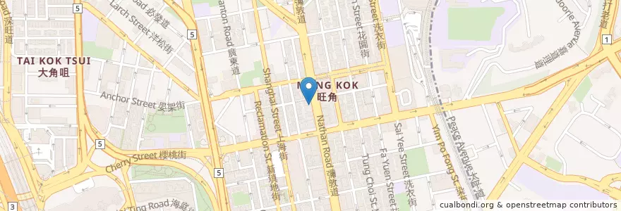 Mapa de ubicacion de 大新銀行 Dah Sing Bank en 中国, 广东省, 香港 Hong Kong, 九龍 Kowloon, 新界 New Territories, 油尖旺區 Yau Tsim Mong District.