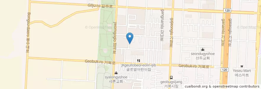 Mapa de ubicacion de 빛과진리교회 en 韩国/南韓, 仁川廣域市, 西區, 석남동.