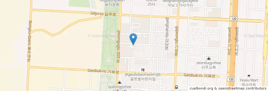 Mapa de ubicacion de 예향교회 en كوريا الجنوبية, إنتشون, 서구, 석남동.