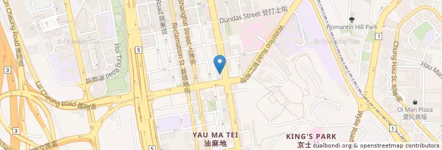 Mapa de ubicacion de Medi Link en 중국, 광둥성, 홍콩, 가우룽, 신제, 油尖旺區 Yau Tsim Mong District.