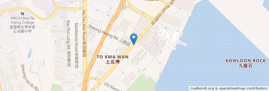Mapa de ubicacion de Hang Seng Medical Practice en China, Provincia De Cantón, Hong Kong, Kowloon, Nuevos Territorios, 九龍城區 Kowloon City District.