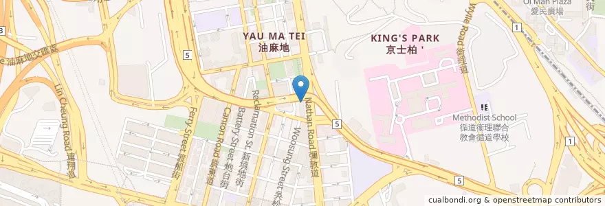 Mapa de ubicacion de Watsons en China, Guangdong, Hong Kong, Kowloon, New Territories, Yau Tsim Mong District.